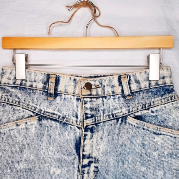 Vintage Acid Wash Denim Pencil Skirt - Picture 4 of 5